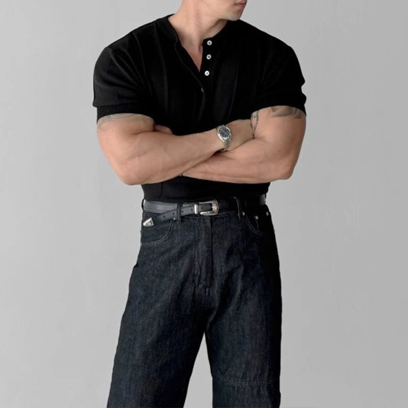 Knit Henley Tee