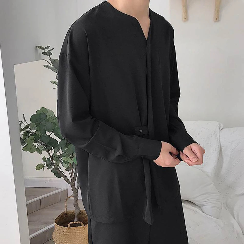 Collarless Mesh Shirt