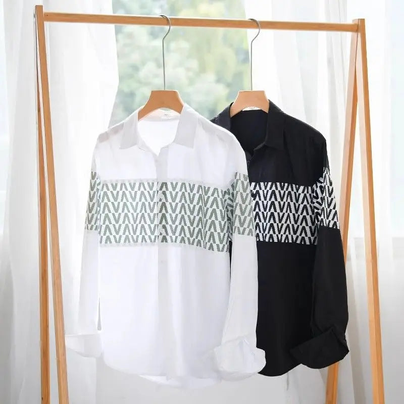 Spliced Print Shirt