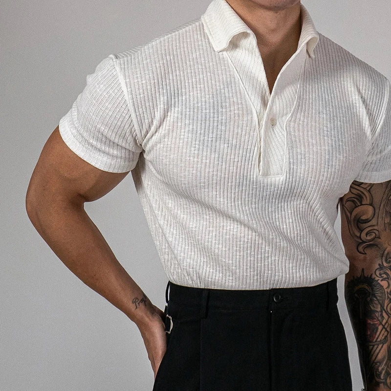 Ribbed Polo Shirt