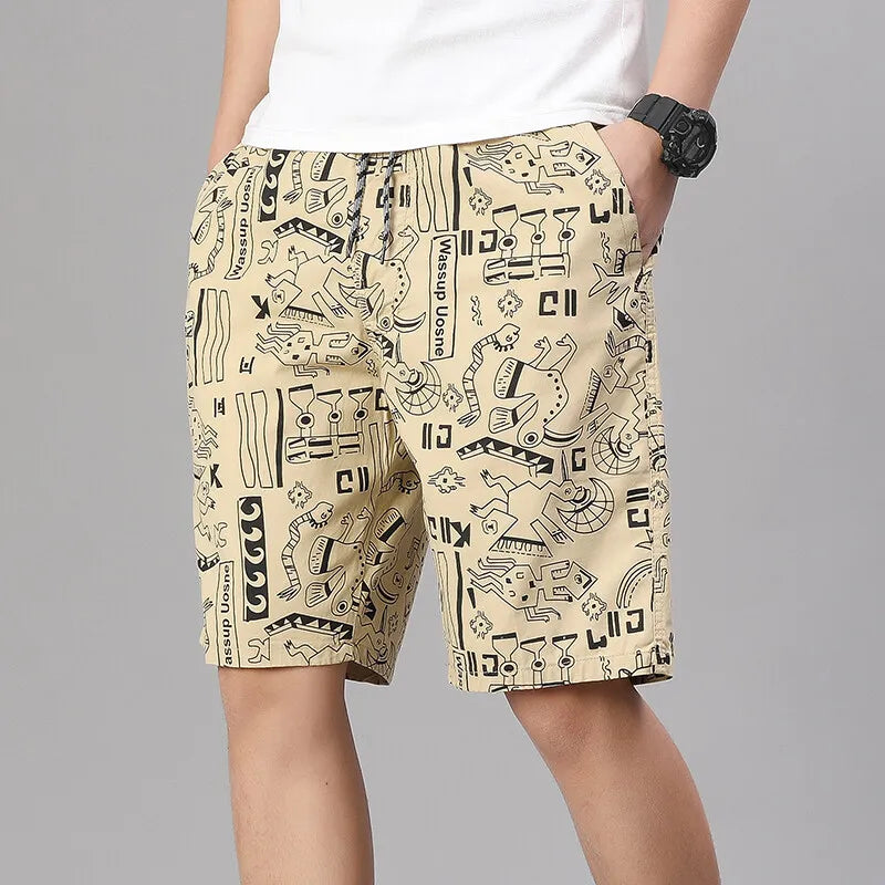 Cotton Print Shorts