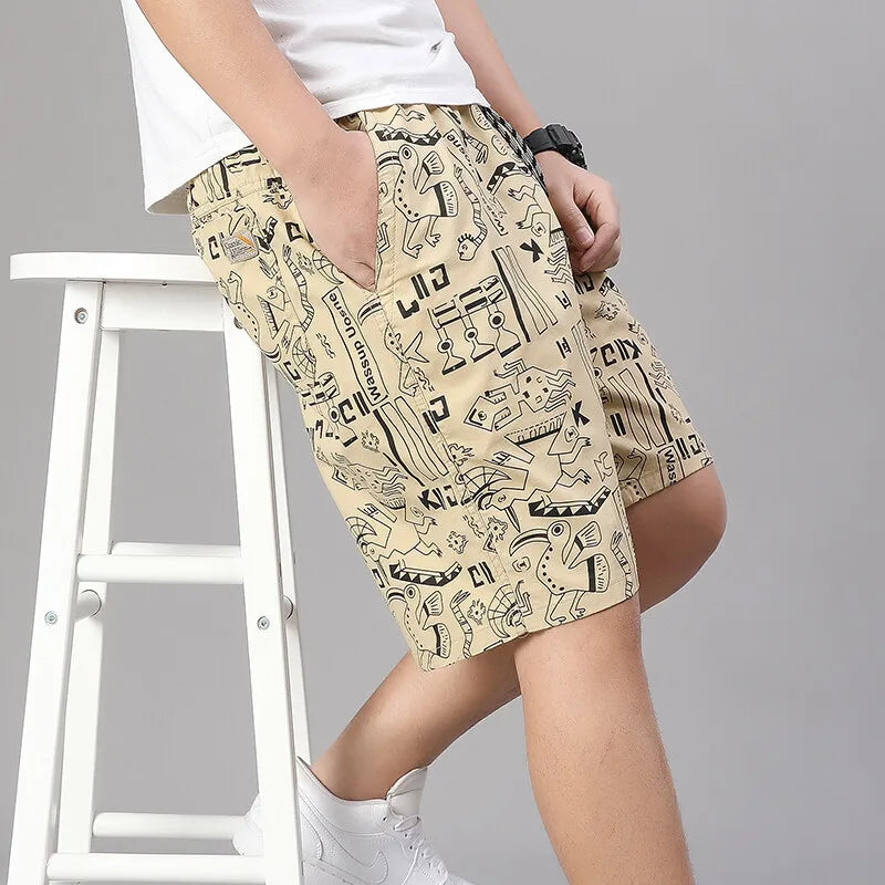 Cotton Print Shorts