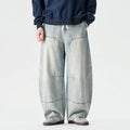 Distressed Wide-Leg Jeans