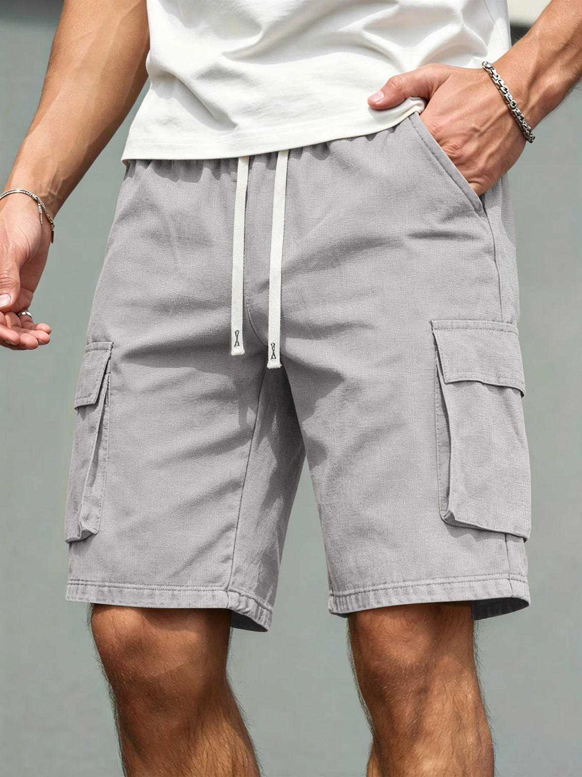 Drawstring Cargo Shorts