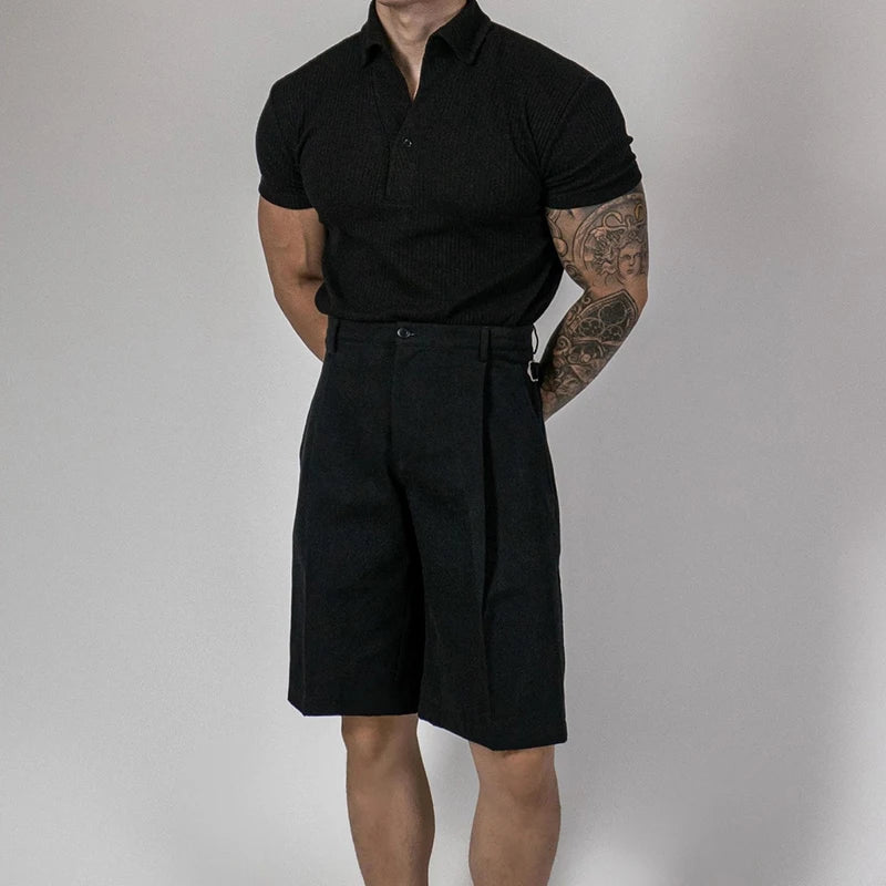 Ribbed Polo Shirt