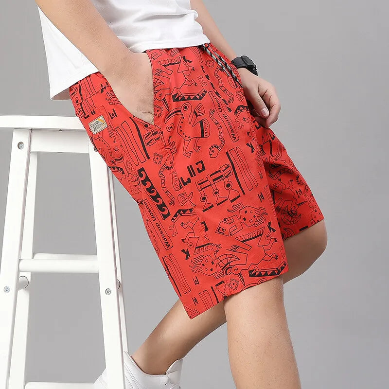 Cotton Print Shorts