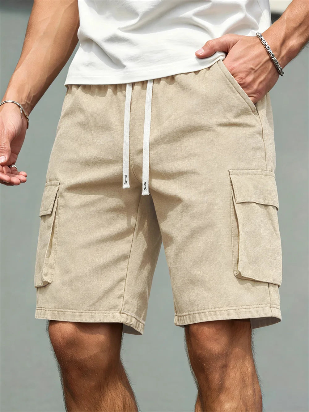 Drawstring Cargo Shorts