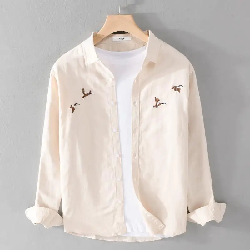 Embroidered Long Sleeve Shirt