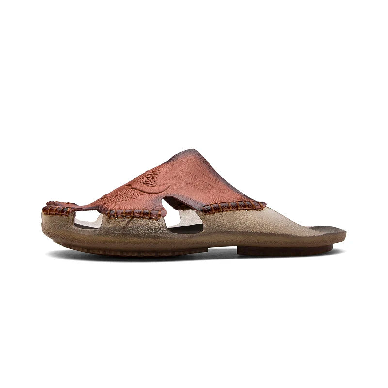 Leather Slip-On Sandals