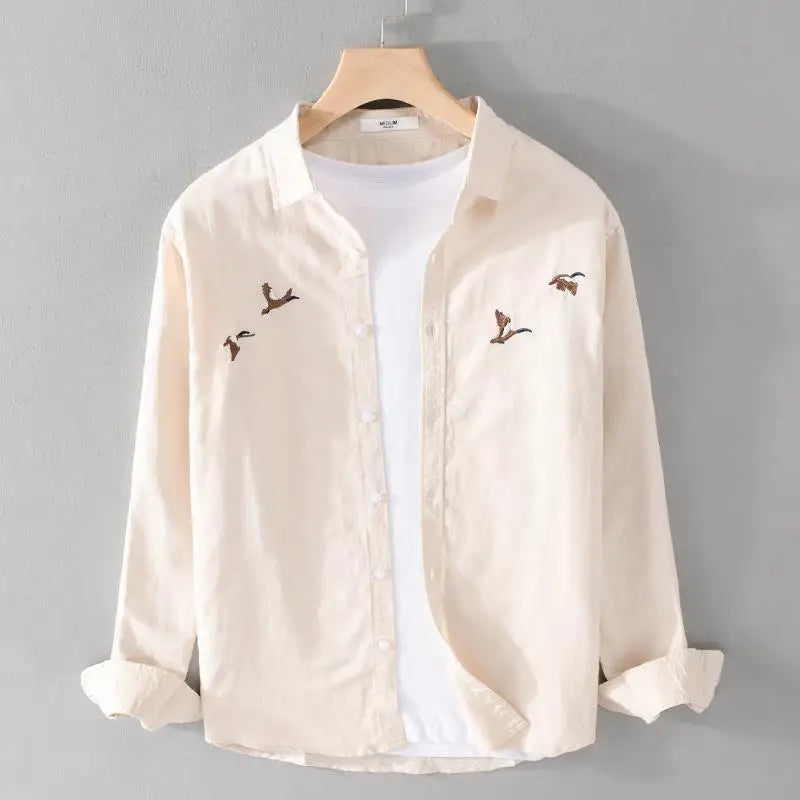 Embroidered Long Sleeve Shirt