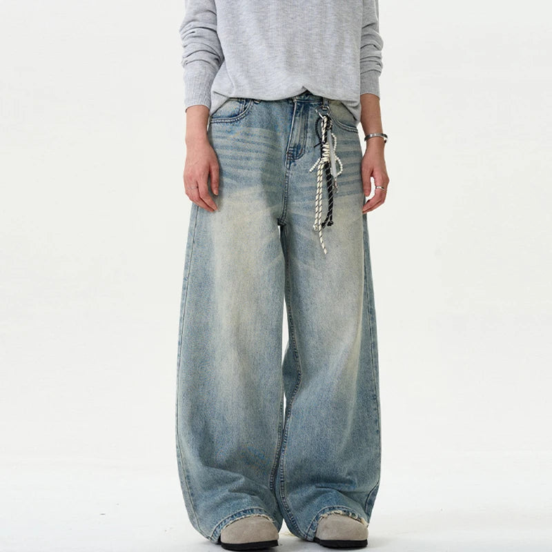 Distressed Wide Jeans