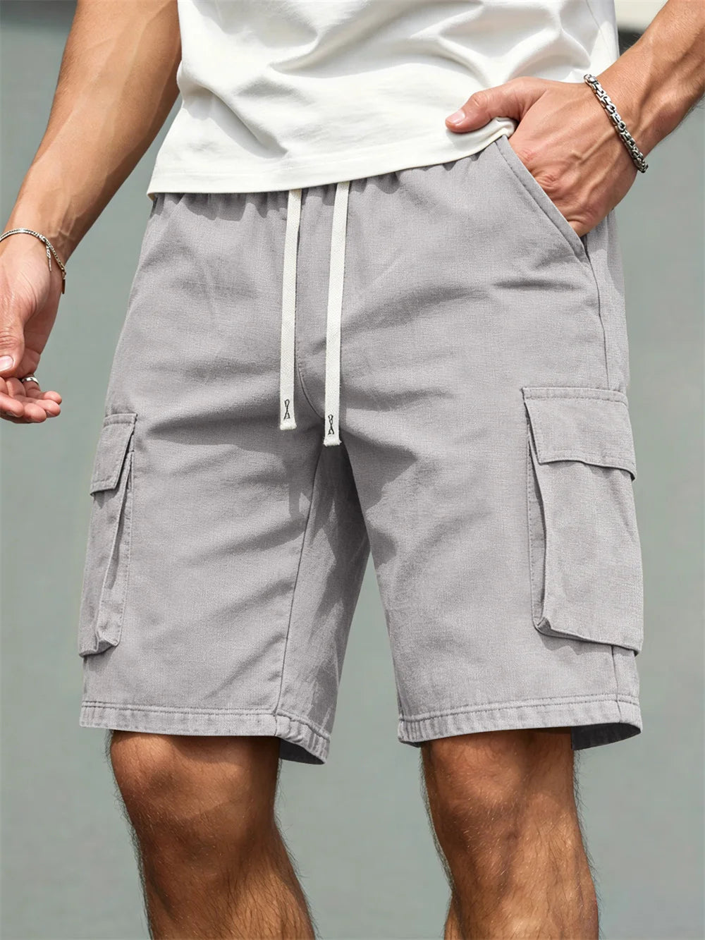 Drawstring Cargo Shorts