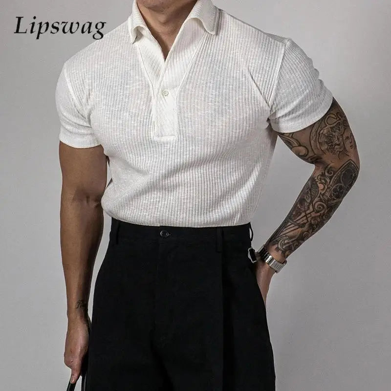 Ribbed Polo Shirt