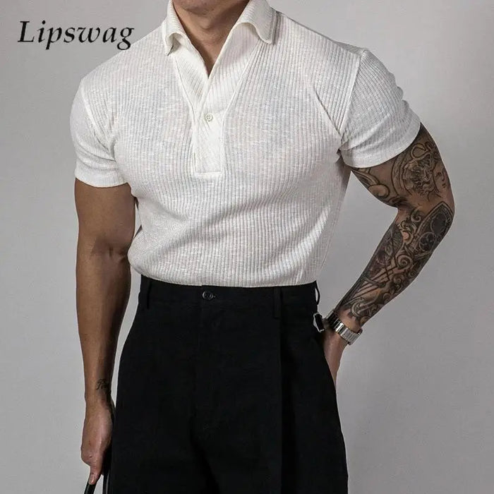 Ribbed Polo Shirt