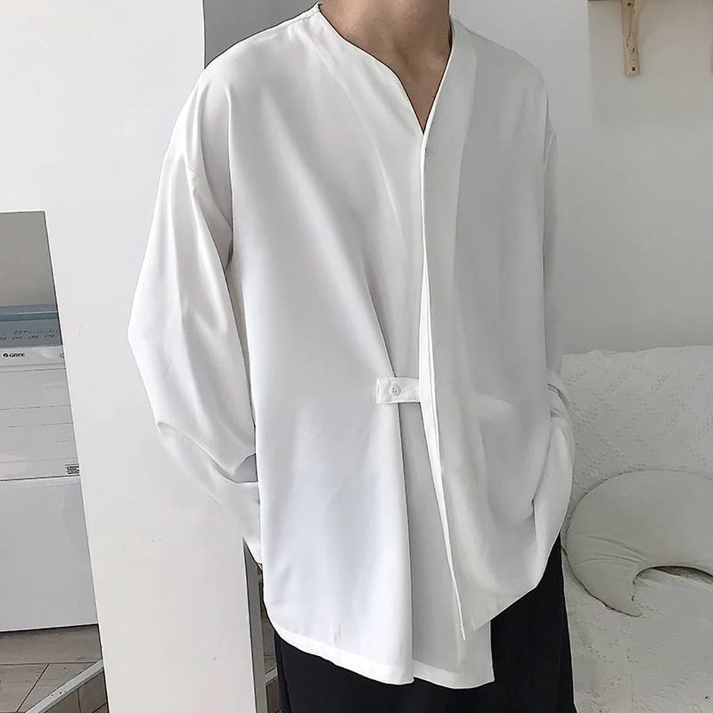 Collarless Mesh Shirt