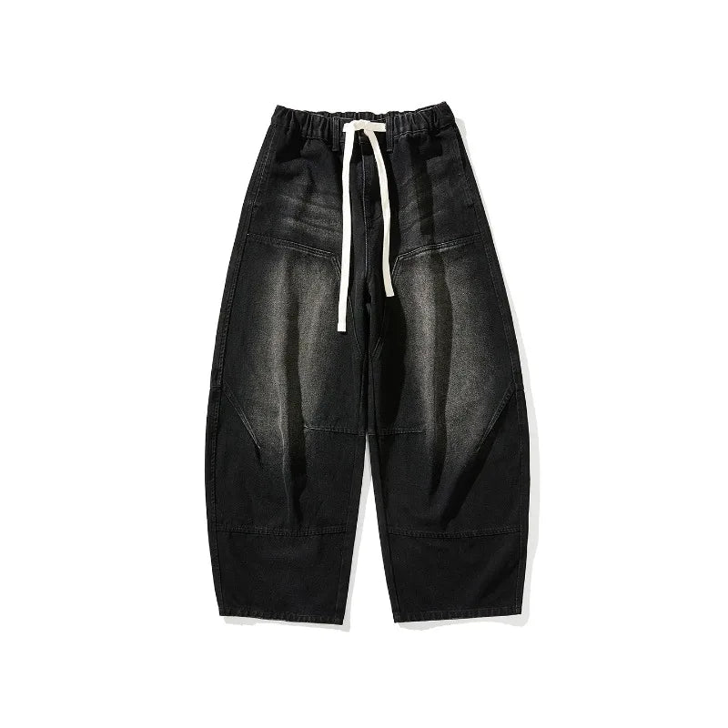 Distressed Wide-Leg Jeans