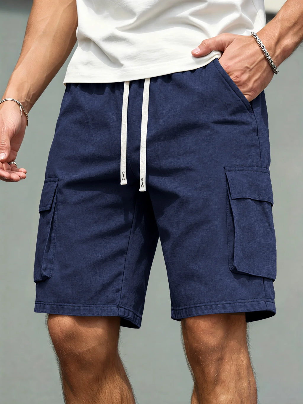 Drawstring Cargo Shorts