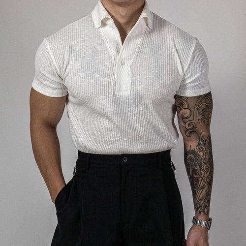 Ribbed Polo Shirt