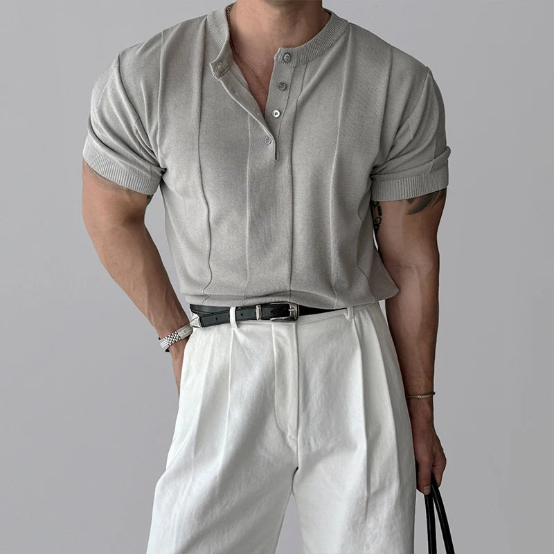 Knit Henley Tee